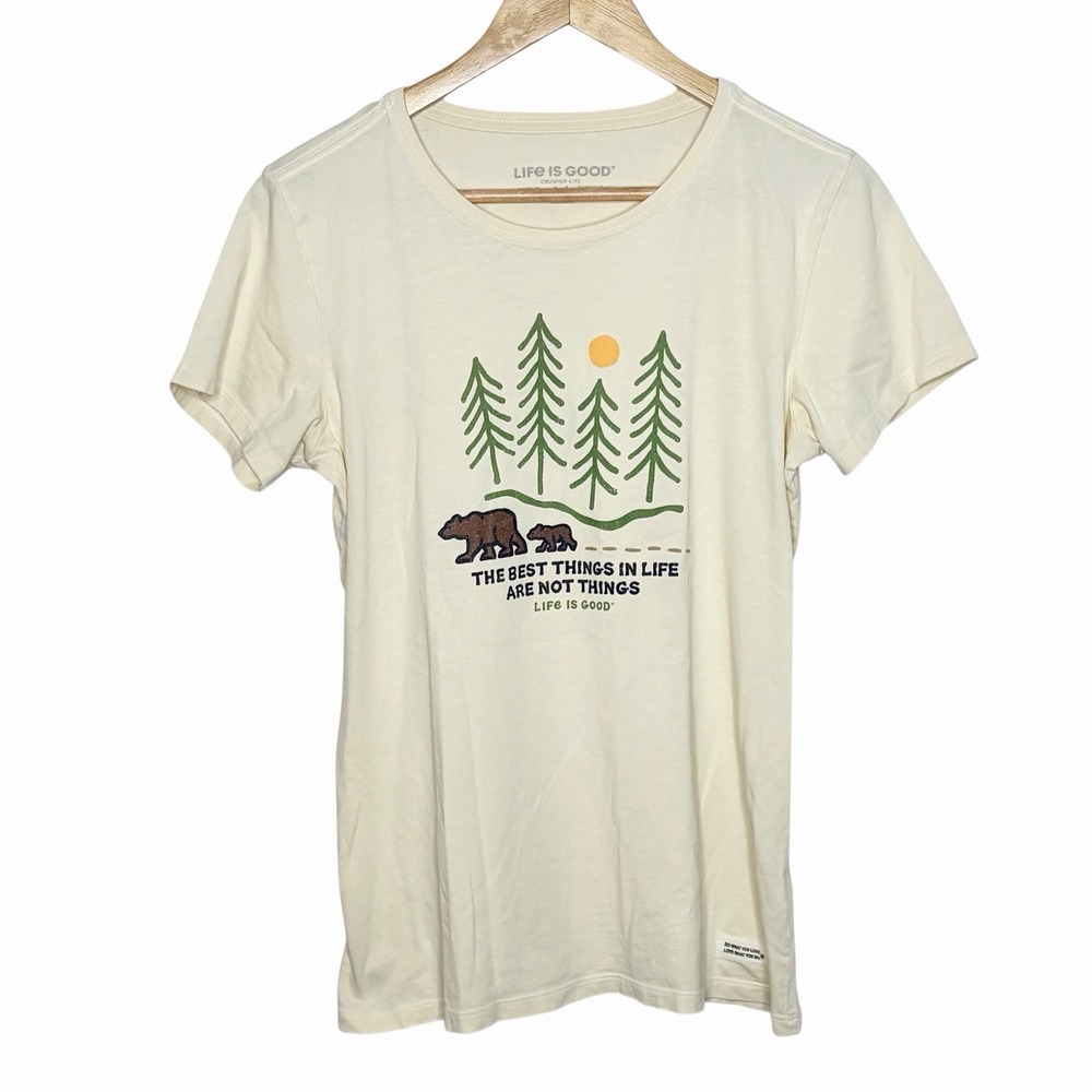 Life Is Good Nature Graphic Tee Womens Size M Crusher Lite Outdoors Granola